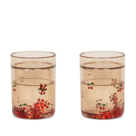 Konges Slojd | Set van 2 Glitterbekers | Cherry