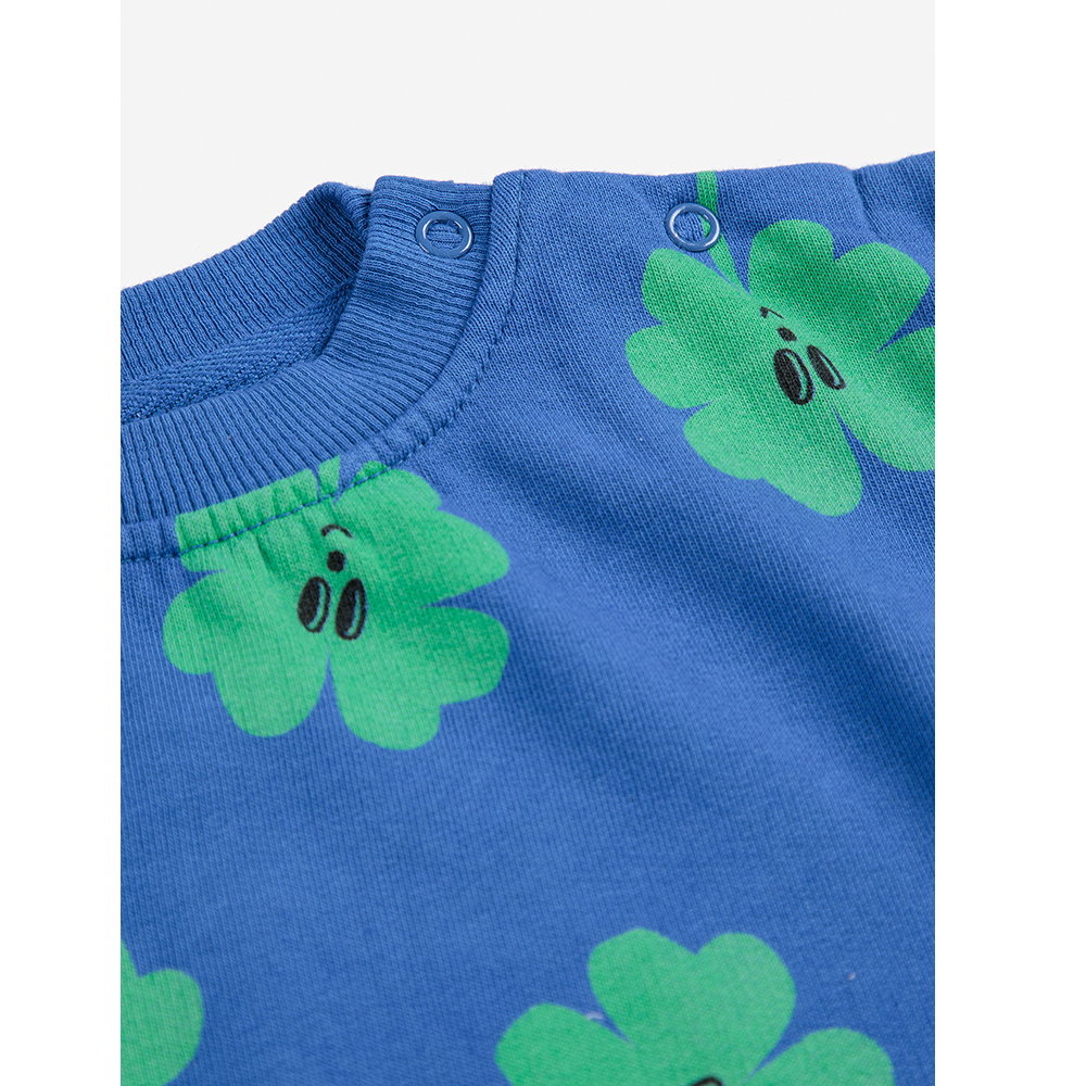 Bobo Choses Lucky Clover all over baby sweatshirt
