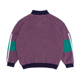 The Campamento Terry Color Block Zipper Purple