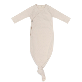 * Phil & Phae  * Knotted baby gown | Pointelle Oatmeal