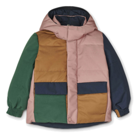 Liewood | Paloma puffer reversible jacket | Colour Block | Dark Rose Multimix