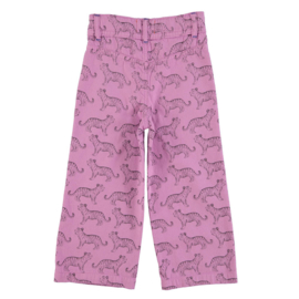 Piupiuchick Flare broek - Lavender met tijgers