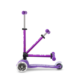 Inklapbare Micro Step Mini de Luxe - Paars LED