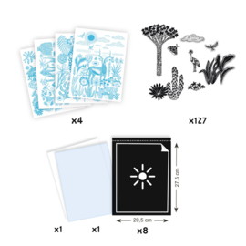Djeco knutselpakket Cyanotype Nachtelijke Savanne | 7-99 jaar