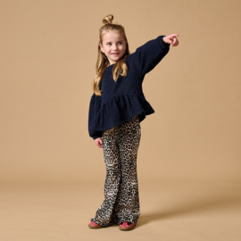 Petit Blush Bowie Flared Pants  -  Leopard