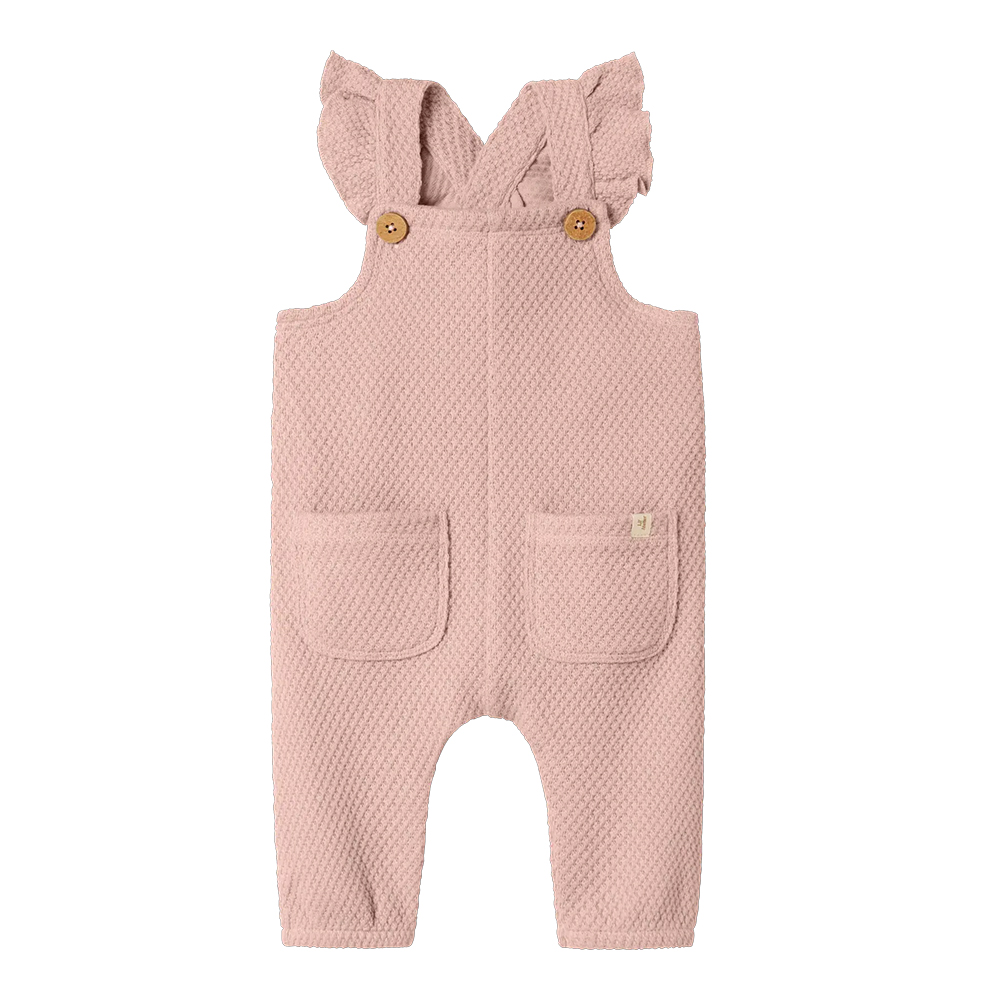 Lil Atelier newborn Noella sweat overall  -   Cameo Rose