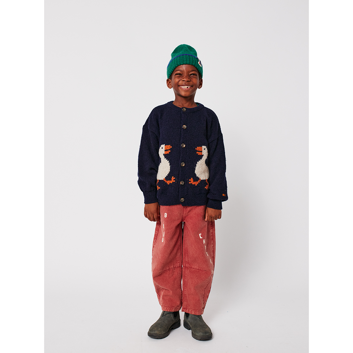 Bobo Choses Gebreid wollen vest La Oca