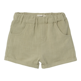 Lil Atelier | Mini | Dolie Fin loose shorts | Moss Gray