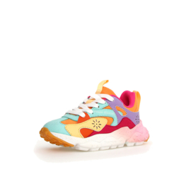 Flower Mountain kindersneakers Saburo Junior - Light Green Multi