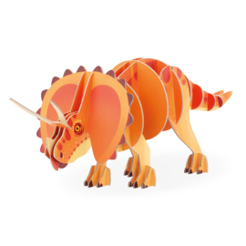 Janod Houten 3D puzzel Dino Triceratops | 5+