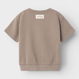 Lil Atelier | Jobo Shortsleeve Sweater Mocha Meringue | Gerecycled katoen