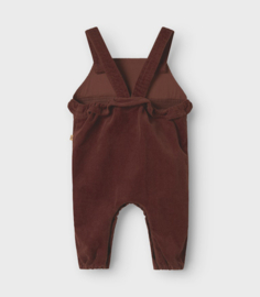 Lil Atelier Obert Corduroy Baby Overall  -  Hot Chocolate