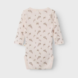 Lil Atelier Merinowollen Romper Noel Nia - Berry AOP