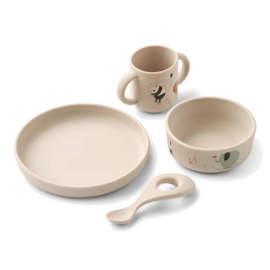 Liewood Vivi siliconen kinderservies set Circus