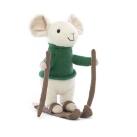 Jellycat | Kerstknuffel | Merry Mouse skiing | 0m+