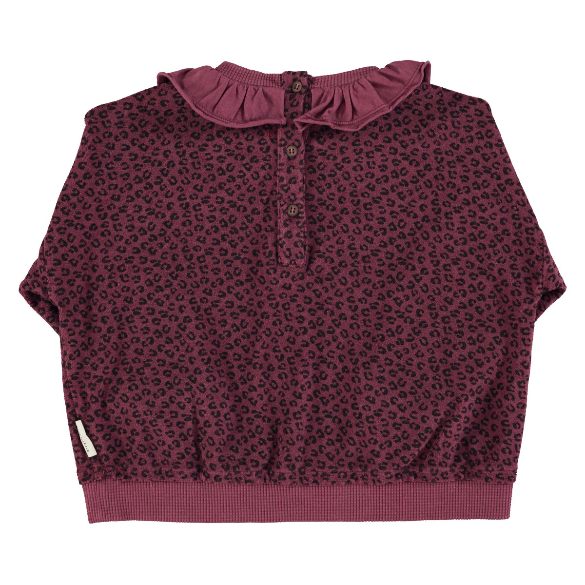 Piupiuchick Terry Sweater  -  Aubergine met Animalprint