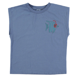 Lotiekids | Sleeveless T-shirt Fish | Blue