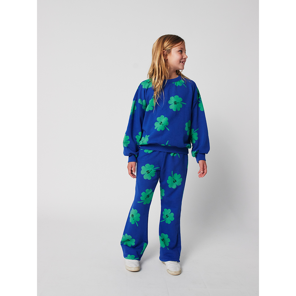 Bobo Choses Lucky Clover all over flare jogging pants
