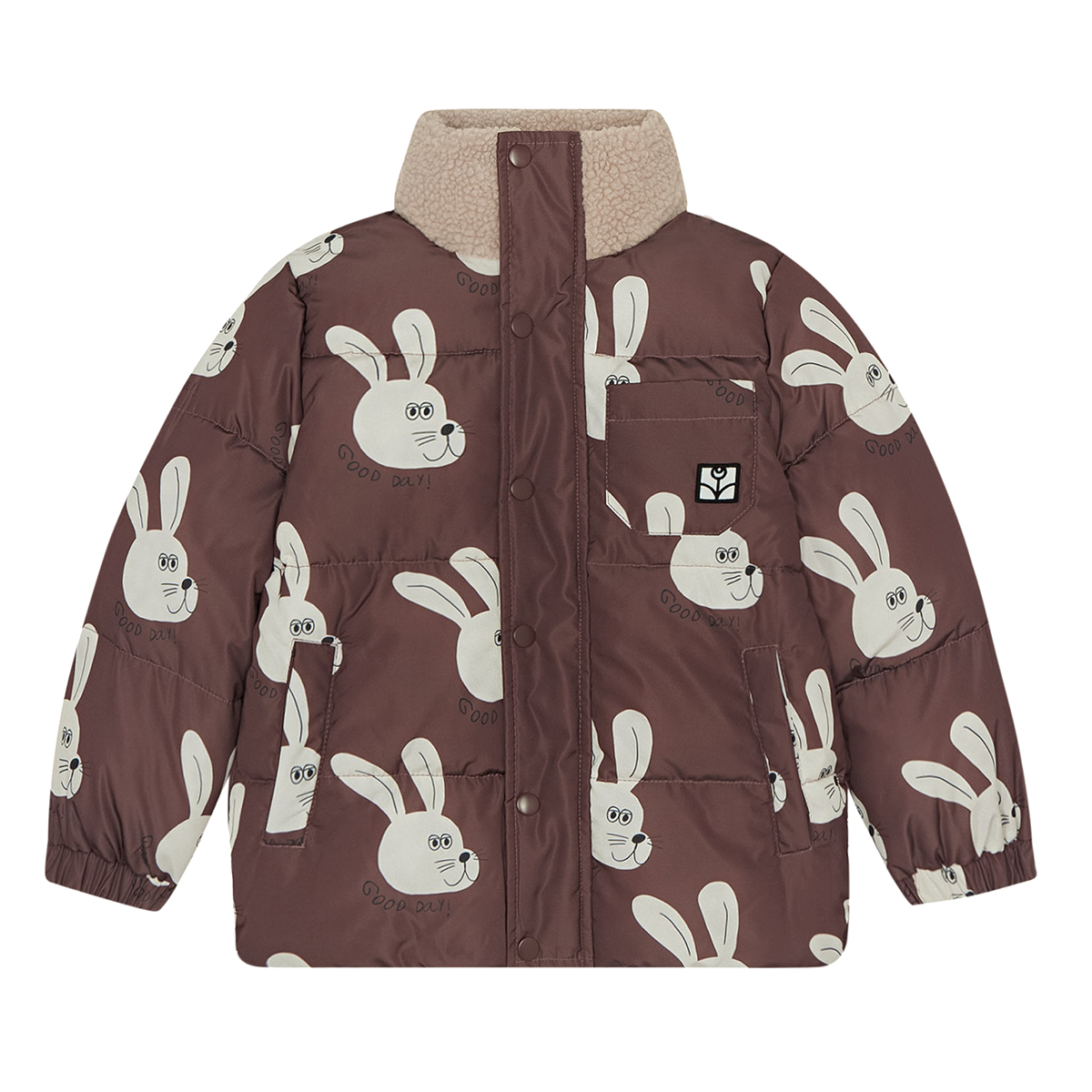 The Campamento Brown Puffer jacket Rabbits