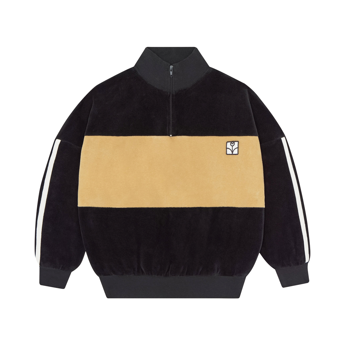 The Campamento Velvet Grey Contrast sweatshirt