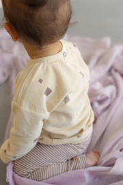 Phil & Phae | Frotté baby sweater Tiles | Soft Amethyst