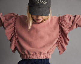 Cozmo | Silvia soft fleece ruffle sweatshirt | Roze