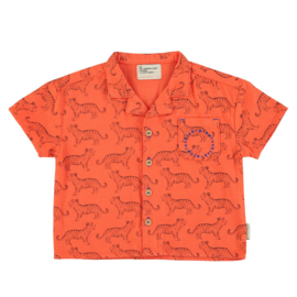 Piupiuchick Hawai blouse - Oranje met tijgers