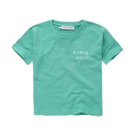 Sproet & Sprout linnen T-shirt Picnic Posse - Botanical Green