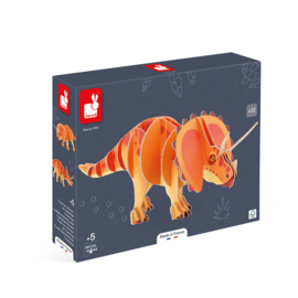 Janod Houten 3D puzzel Dino Triceratops | 5+