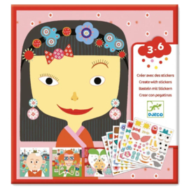 Djeco Creatief met Stickers Allemaal Andere Gezichten DJ08934 | 3+