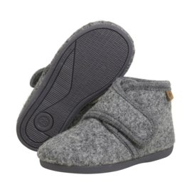 Enfant | Wollen kinderpantoffels | Grey melange