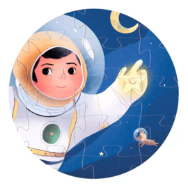 Djeco Silhouet puzzel Astronout op de Maan DJ07301 | 4+