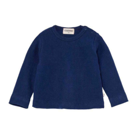 Cozmo | Zack soft feel rib baby sweater | Donkerblauw