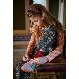 Petit Blush Rib Turtle Neck - Diabolo A.O.P.