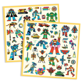 Djeco 160 Metallic Stickers Robots DJ09276 | 4+