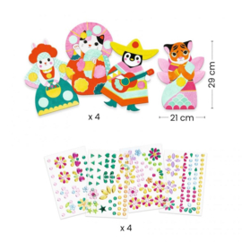 Djeco Knutselset Creëren met Stickers Rhinestone DJ00091 | 3-6 jaar