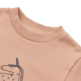 Liewood | Thora sweatshirt met geborduurde Unicorn | Pale Tuscany