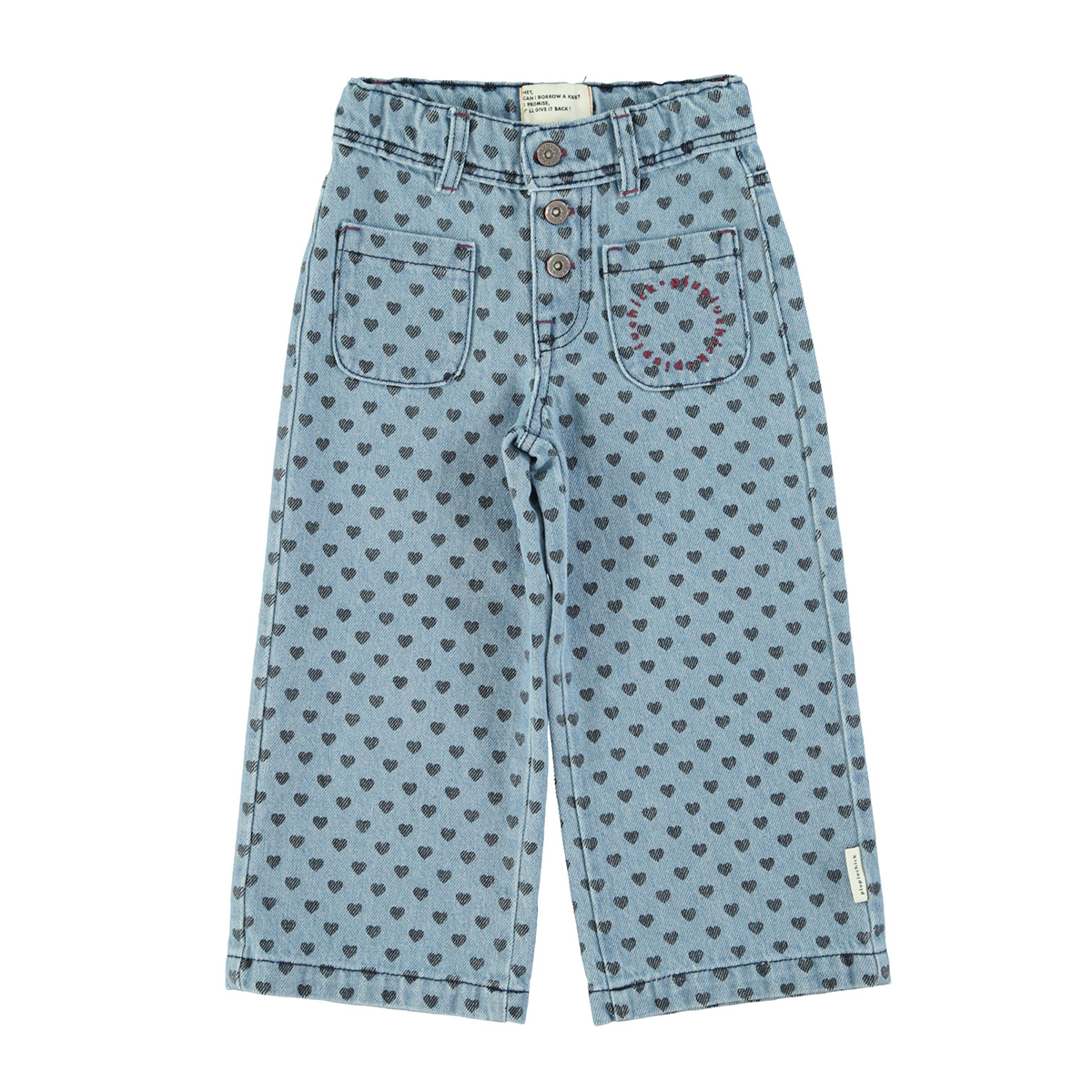 Piupiuchick  Denim broek met Hartjes