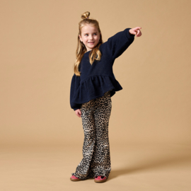 Petit Blush Ruffle Sweater -  Blue Lurex