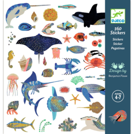 Djeco 160 Metallic Stickers Ocean DJ09278 | 4+