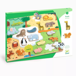 Djeco Houten puzzel dieren Puzzlo Animo DJ01830 | 2+