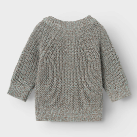 Lil Atelier | Newborn|  Noro gebreid babyvestje Sky Gray