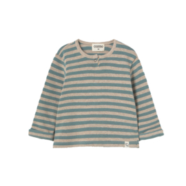 Cozmo Baby Gebrushte Top Remo  -  Arctic Blue gestreept