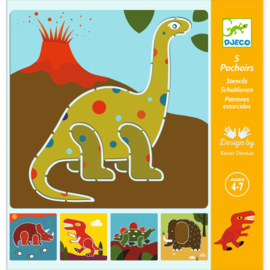 Djeco tekensjablonen Dinosaurussen DJ08863 | 4-7 jaar