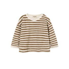 Cozmo badstof baby sweater Gael - Coffee