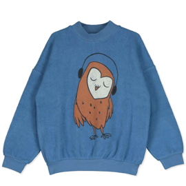 Lotiekids | Teddy sweater | Blauw met uil