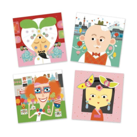 Djeco Creatief met Stickers Allemaal Andere Gezichten DJ08934 | 3+