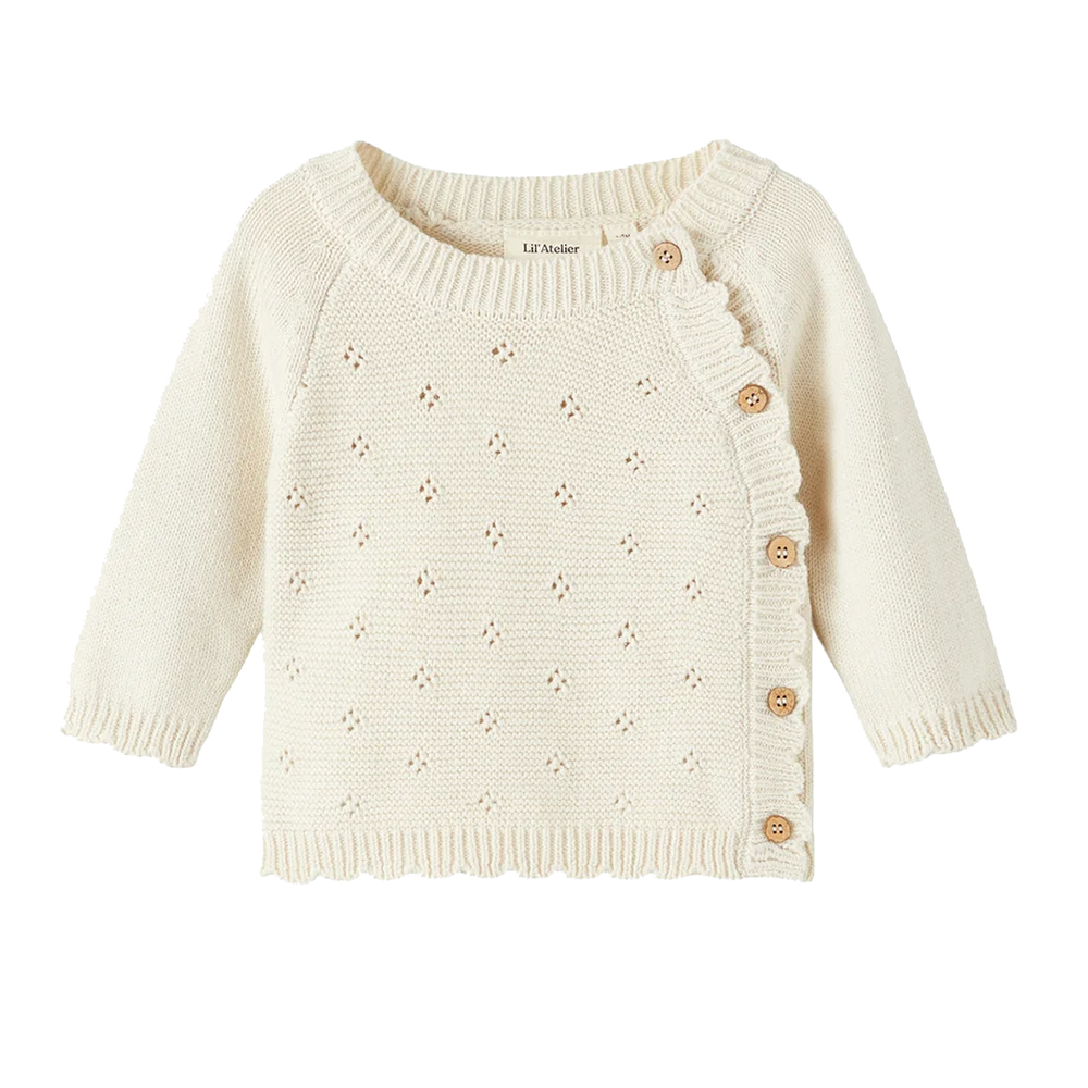 Lil Atelier newborn wikkelvestje Laguna  -  Turtledove wit