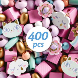 Djeco Houten Kralen Regenboog - DJ09823  -  4-8 jaar