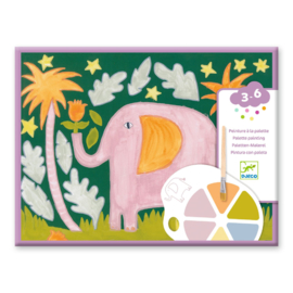 Djeco Schilderen met palet Wilde Dieren DJ09132 | 3-6 jaar